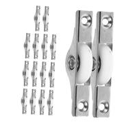 Gadpiparty 16pcs Dual Convex Closet Door Roller Kit Silent Sliding Door Wheels for Wardrobes Cabinets Closets Smooth and Quiet Operation Multipurpose