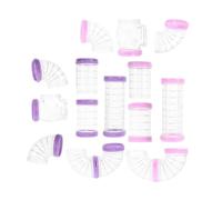 Gadpiparty 16pcs Hamster Cage Tubes DIY Hamster Tunnel Set Plastic Easy to Install Easy to Disassemble Toy outside The Cage
