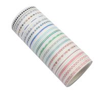Gadpiparty 18 Rolls DIY Scrapbook Stickers Creative Pattern Paper Tape for Arts Crafts for Scrapbooking Decoration and Wrapping