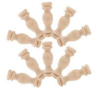 Gadpiparty 18pcs Wooden Roman Pillar Finials Small Stair Balusters 6x1.8cm Unfinished Wood Spindles for Furniture Posts and Deck Decoration