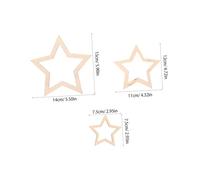 Gadpiparty 18pcs Wooden Star Dream Catcher Hoops for DIY Crafting Natural Wood Macrame Rings for Floral Wreaths Home Wall Decor Wedding Decorations Easy Assembly