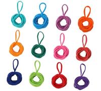 Gadpiparty 192pcs Elastic Weaving Loom Bands Refill Kit for DIY Crafts Pot Holder Loop for Hand Eye Coordination and Creative Projects