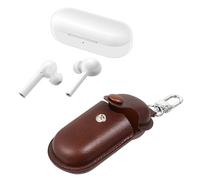 Gadpiparty 1pc Chic Earphone Case Compact Dust Storage Bag for Portable Earphone Holder Dark Brown Color Easy to Carry for Travel and Outdoor Use