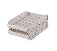 Gadpiparty 1pc Double Storage Box Stackable Freshness Keeper for Refrigerator Kitchen Organizer Stable Base for Home and Restaurant Use