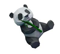 Gadpiparty 1PC Panda and Bamboo Paper Model DIY Hand Molded Decoration Ornament Easy Assemble Geometric Origami Craft for Home Decor for Festivals Parties and Creative Displays