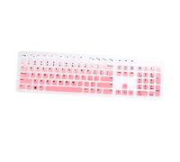 Gadpiparty 1pc Silicone Keyboard Cover for Wired Keyboard Ultra-thin Protective Film Compatible with Dell Optiplex Gradient Pink Design