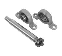 Gadpiparty 1Set Bench Saw Spindle Bearing Seat Pulley Lathe Chuck Woodworking Drill Spindle Assembly Replacement for DIY Rotary Lathe