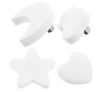 Gadpiparty 1set Decorative Cabinet Knobs Adorable Designs for Dresser and Wardrobe Pulls Safe Rubber and Material for Rooms 4pcs