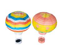 Gadpiparty 1set Hot Paper Hanging Party Decorations for Birthday Garden Window Ceiling Durable Cute Cartoon Design with Colorful Stripes and Floral Patterns 2pcs