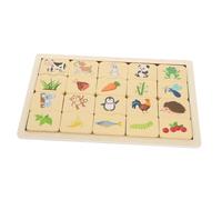 Gadpiparty 1Set Memory Puzzle for Wooden Animal Matching Game Early Education Cognitive Development Fun Montessori Puzzle for Years Old