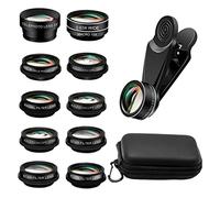 Gadpiparty 1set Mobile Phone Wide Angle Photo External Lens Compatible All Smartphones Includes Lens Kit Storage Bag for Macro Fisheye and Wide-angle Photography