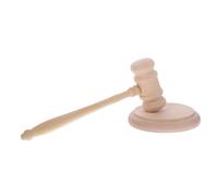 Gadpiparty 1Set Wooden Gavel for Auction Practical Judge Hammer Compact for Lawyers and Auctioneers Clear Sound for Courtroom Use Solid Beech Material