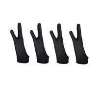 Gadpiparty 2 Pairs Two-finger Artist Glove for Digital Drawing and Sketching Black Anti-sweat Painting Glove Palm Rejection for Tablet and Graphics Monitor