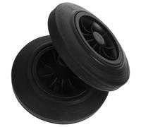 Gadpiparty 2 Pcs Garbage Can Wheels for 240l Sanitation Trash Bins, Black Rubber Wheels with Plastic Core, Flexible and Convenient to Move Replacement Accessories for Outdoor Trash Cans
