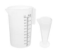 Gadpiparty 2 PCS Measuring Cups Set with Scale, Thickened 100ml PP Cup and 1000ml Lidded Jug for Kitchen Baking and Liquid Measuring