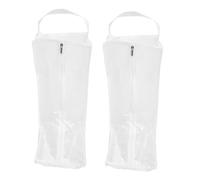 Gadpiparty 2 Pcs Portable Transparent Boots Storage Bags for Travel Large Dustproof Shoe Covers for Short and Boots Washable Protective Shoe Organizers with Design for Easy Identification