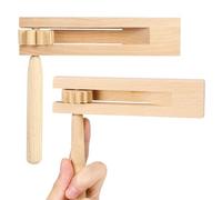 Gadpiparty 2 Pieces Wooden Spinning Ratchet Noise Maker Grogger Noise Ratchet Wood Spinning Ratchet Traditional Play for Party Favor Sporting Events and Celebration Kits