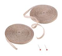 Gadpiparty 2 Rolls Burlap Roll Craft Ribbon Natural Jute Rustic Charm Extensive Coverage for Indoor Party Decoration