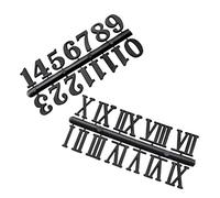 Gadpiparty 2 Sets Clock Digital Clock Replacement Numbers Wall Numbers Kit Self Adhesive s Making Kit Replacement Silent Plastic Rome Mute