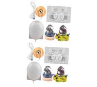 Gadpiparty 2 Sets Dragon Egg Silicone Mold with Lamp Base for Resin Casting Durable Flexible Dragon Casting Mold for Handmade Crafts and Home Decoration DIY Gift Making Kit