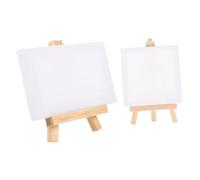 Gadpiparty 2 Sets Mini Canvas and Easel Set with Durable Stands DIY Painting Board for Students and Hobbyists Stable Tabletop Display for Oil Painting and Craft Projects