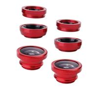 Gadpiparty 2 Sets Phone Camera Lens Kit Clip-on Wide Angle and Fisheye Lens with Distorting Mirror Effect Metal Material for Travel Scenery and Architecture Photography