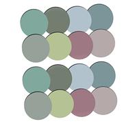 Gadpiparty 2 Sets Tearable Memo Stickers Round Pastel Colored Semi Transparent Pet Note Pads Strong Self Adhesive Useful Office and School Reminder Stickers for Do Lists and Planning