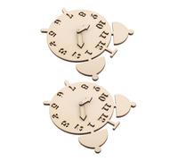 Gadpiparty 2 Sets Wooden DIY Clock Puzzle Parts Educational Teaching for Enhance Cognitive Skills for Home Learning Decoration