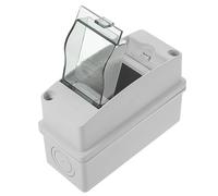 Gadpiparty 2-way Power Distribution Box Ip65 Waterproof Electrical Junction Breaker Box Window Outdoor Plastic Consumer Unit for Charging Stations