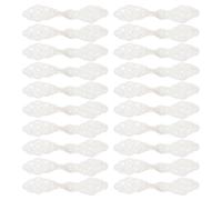 Gadpiparty 20 Pairs Chinese Style Button Fasteners for Han Chinese Clothing and Cheongsam, White Cloth Material Simple Design and Practical Use, Clothing Accessory for DIY Sewing Projects