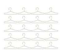 Gadpiparty 20 Pcs Mini Hangers for Doll Clothes, Doll Clothes Hangers, Wire for Miniature Clothes Display and Storage Toy Accessories