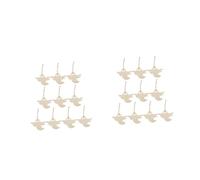 Gadpiparty 20 pcs Wooden Halloween Embellishments Flying Ghost Pattern Pendant Rustic Hanging Decorations with Ropes for Crafting Scrapbooking Party Decor