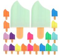 Gadpiparty 20-piece Colorful Ice Cream Shaped Highlighter Pens Creative Portable Liquid Markers Mini Macaron Design for School and Office Supplies