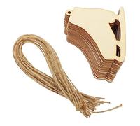 Gadpiparty 20 Sets Christmas Wooden Ice Skate Pendants DIY Wood Chip Craft Kit for Sturdy Smooth Edge Holiday Hanging Decorations to Enhance Creativity and Cognitive Skills