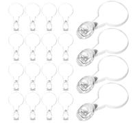 Gadpiparty 200pcs Clear Plastic Pendant Bails for Jewelry Making Small Round Earring Attachment Pads for DIY Necklace Bracelet Charms Craft Findings