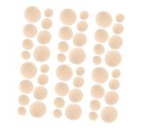 Gadpiparty 200pcs Unfinished Half Wooden Beads Natural DIY Craft Balls for Ornament Making Festival Decorations Collaborative Art Projects and Home Embellishments