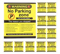 Gadpiparty 200sheets Funny No Parking Sticker Do Not Park Here Road Sign Adhesive Sticker for Outdoor Use Caution Sign