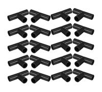 Gadpiparty 20pcs 11mm T-Shaped Wardrobe Connectors Black - Universal Pipe Couplings for Fabric Closet, Shoe Rack Connector Parts, Closet Organizer Fittings for Clothes Racks