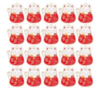 Gadpiparty 20Pcs Alloy Cat Charms Keychain Pendants for Jewelry Making Cute Lucky Cat Embellishments DIY Craft Supplies Gift for Women and Friends