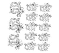 Gadpiparty 20Pcs Antique Dragon Charms Pendants for DIY Jewelry Making for Necklaces Bracelets Keychains and Craft Projects Unique Chinese Dragon Decorations