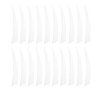 Gadpiparty 20pcs Archery Tail Turkey Arrows Tail 5 Inch White Natural Plumage Replaceable Arrow Fletches Stabilise Flight Accuracy for Outdoor Practice