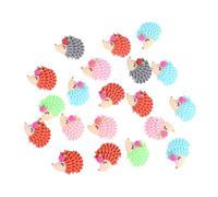 Gadpiparty 20Pcs Cute Hedgehog Charms for DIY Hair Accessories Supplies Lovely Animal Resin Embellishments for Hair Clips and Desktop Decor