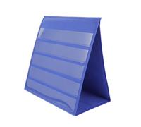 Gadpiparty 20Pcs Desktop Pocket Chart Self Standing Tabletop File Holder with White Cards for Learning Easy to Use Double Sided Design for Teaching and Displaying Letters