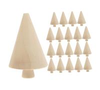 Gadpiparty 20pcs DIY Unfinished Wood Christmas Tree Acorns Christmas Trees Decor for Students and Family Khaki Color Finely Sanded Easy to Use for Parties and Art Projects Decoration