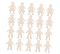 Gadpiparty 20pcs DIY Unfinished Wood People Craft Kit Blank Wooden Slices for Boy Girl Art Projects Creative Family Bonding Skill Building Home Decor Handicrafts