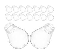 Gadpiparty 20Pcs E27 Plastic Bulb Covers, Drop-Shaped Lampshade Protectors 45X66Mm for String Lights and Decorative Floor Lamps, Replacement Lamp Bulb Guards for Indoor Outdoor Use