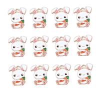 Gadpiparty 20pcs Easter Bunny Charms Enamel Rabbit Pendants for Jewelry Making DIY Easter Earring and Bracelet Accessories with Cute Bunny Design Durable and Detailed Craft Supplies