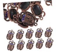 Gadpiparty 20pcs Egyptian Beetle Jewelry Charms Antique Scarab Pendant for DIY Necklaces and Bracelets Unique Beetle Decorations for Crafting Blue