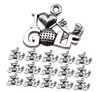 Gadpiparty 20Pcs Golf Themed Alloy Pendants Silver Golf Club Charms for DIY Jewelry Making for Necklaces Bracelets and Crafts Great for Golf Lovers and Special Occasions