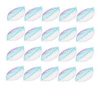 Gadpiparty 20pcs Gradient Rainbow Color Leaf Pendants for DIY Jewelry Making Handmade Charms Craft Accessories for Bracelets and Necklaces